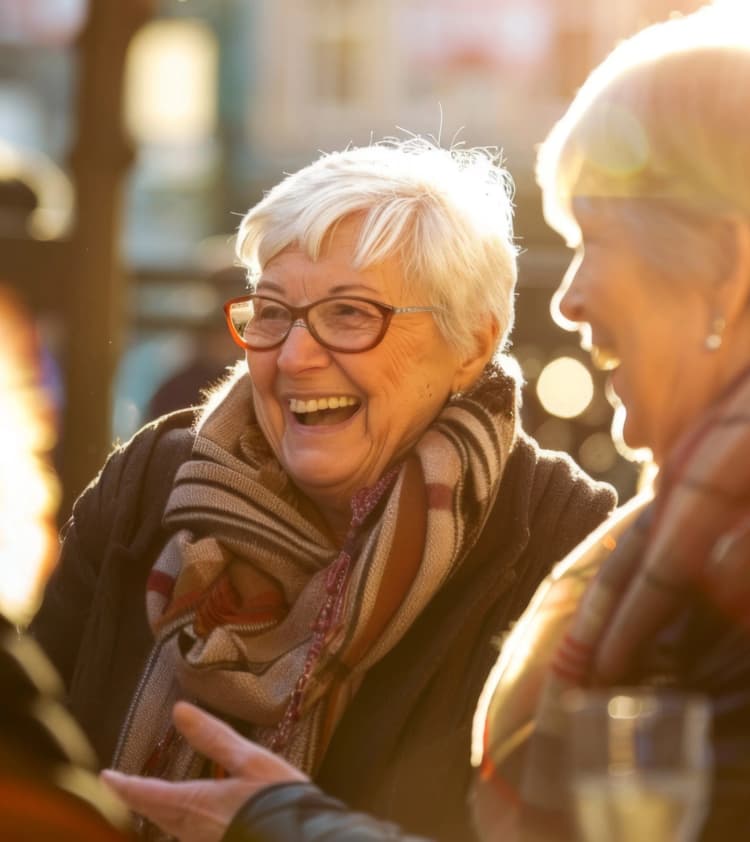 Personas mayores sonriendo